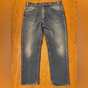 Men's 505 Levi’s 36x29 Orange Tab Vintage 1996 Straight Fit Blue Jeans